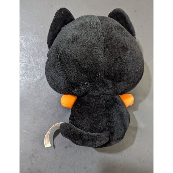 American Greetings Black Cat Plush Halloween "Happy Halloween" Green eyes 8" - Picture 2 of 6